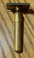 Vintage Gold Tone Gillette Safety Razor Made In Usa ￼ picture