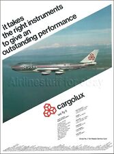 1990 CARGOLUX Boeing 747-200 FRIEGHTERS ad advert airlines LUXEMBOURG picture