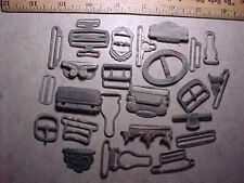 Neat lot of old suspender buckles & clips-New Mexico metal detecting finds picture