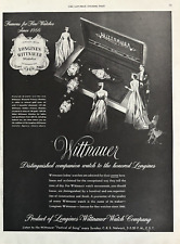 Longines Wittnauer Watch Company Diamond Princess Gold Vintage Print Ad 1948 picture