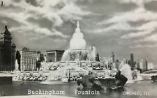 Chicago's Buckingham Fountain Real Photo Postcard RPPC Illinois picture