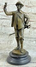 Bronze Sculpture of a Spanish Conquistador on Marble Base Lost Wax Method Figure picture
