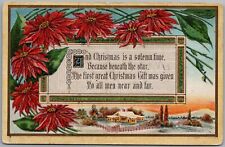 Vintage 1915 Christmas Poem Embossed Postcard M264 picture