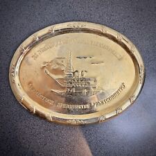 Rare Commemorative metal Plate The Soviet -Vietnam Joint Venture  “Vietsovpetro” picture