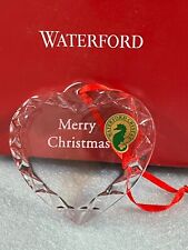 WATERFORD Crystal HEART MERRY CHRISTMAS Ornament # 1057327 - RED BOX & NO YEAR picture