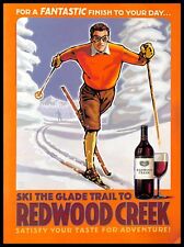 2005 Redwood Creek Wine PRINT AD Skiing Adventure Art picture