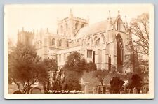 RPPC Ripon Cathedral North Yorkshire England Grave Stones VINTAGE Postcard 1518 picture