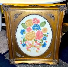 19” VINTAGE ROCOCO VICTORIAN STYLE WALL ART ORNATE GOLD GILT FLORENTINE FRAME picture