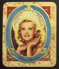 #13 Lilian Harvey 1934 Garbaty Film Star Series 1 Embossed Cigarette Card picture