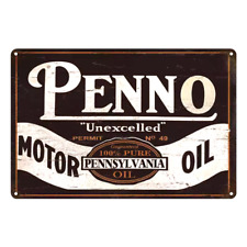 Penno 100% Pure Pennsylvania Oil Vintage Novelty Metal Sign 12