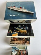 FRENCH LINE SS FRANCE 1960 CGT GENUINE PHOTOS CARDS FIRST CLASS CRUISE SHIP picture