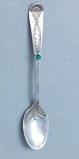 Rare HANDWROUGHT Navajo Antique Silver &Turquoise Souvenir Spoon picture