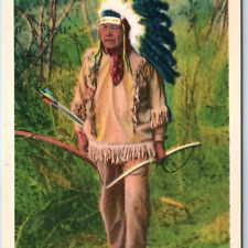 c1940s Cherokee, N.C Primitive Hunter on Indian Reservation Native American A204 picture