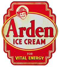 Arden Ice Cream Cut Out Vintage Metal Sign 20.7x23.5 picture