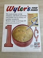 Wyler's Soup Mixes Chicken Rice 1962 Vintage Print Ad Life Magazine picture