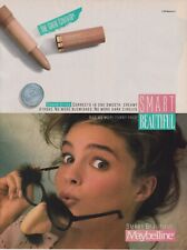 Maybelline Cosmetics Vintage 1988 Print Ad Page Cover Stick No More Funny Face picture