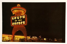 South of the Border Pedro Motel Night View Old Cars Carolina SC Postcard c1970s picture