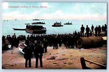 Nome Alaska Postcard Passengers Landing Beach Exterior View 1910 Vintage Antique picture