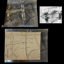 RARE 1916 WWI Somme Offensive Battle of Ancre Trench Aerial Photograph and Map picture