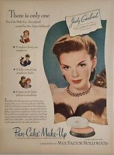 1945 Print Ad Max Factor Pan Cake Make-Up Singer Actress Judy Garland picture