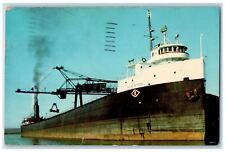 1963 Freighter AM Byers Unloading Coal on Lake Superior Ashland WI Postcard picture