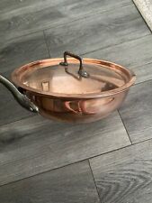 Vintage Matfer Bourgeat France  Large Copper Skillet Pan  Number 28 cm 11.5 Inch picture