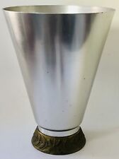 Vintage 1935 Kensington Aluminum Brass Art Deco Marlborough Vase Lurelle Guild picture