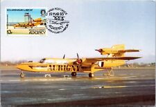 British United Airlines- 4x6 Airplane Postcard Maxicard FDC- DH 114 Heron 1B picture
