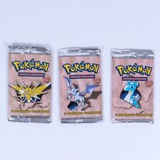 Set of 3 - Pokemon - Fossil Booster Pack Wrappers - OPENED - EMPTY picture