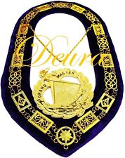 Masonic GRAND LODGE Metal Chain Collar PURPLE + GRAND MASTER JEWEL Package picture