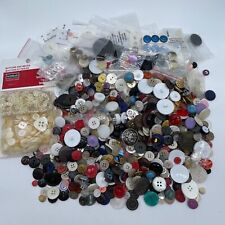 Vtg Old Buttons Lot Of 250+ Mixed Colors Sizes Includes Brights Sewing Crafts picture