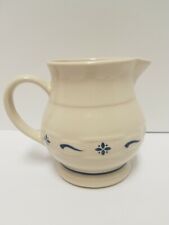 Longaberger Pottery Woven Traditions Classic Blue Pitcher 1 Quart New   picture