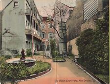 Old French Court Yard New Orleans Louisiana LA 1907 Double Panoramic Postcard picture