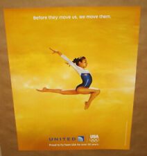 2012 Team USA Olympic United Airlines Poster Print 28 x 22 Women’s Gymnastics picture