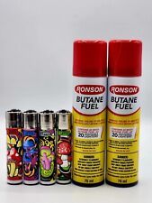 2 X Ronson Butane Fuel 75ml  + 1 X Clipper Mush n Go reusable Ltg. (US Seller) picture