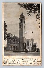 Carlisle PA-Pennsylvania, First Lutheran Church, Antique Vintage c1949 Postcard picture