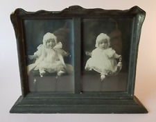 Antique Double Wood Frame Santa Rosa, CA with Baby Photos 10x7