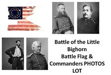 Custer's Last Stand PHOTOS Lot Battle Flag & Commanders,Battle of Little Bighorn picture