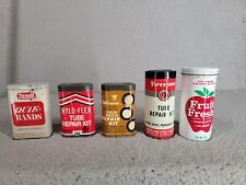 Vintage 1950s Tins Box Lot Bandages, Tire Repair, Firestone, Rexall  picture