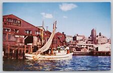 Postcard Seattle Washington Dock Fishing Boat Fardley Fish picture