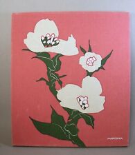 Vintage Marushka Silkscreen Stretched Canvas Print Pink w/ White Flowers picture