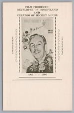 Walt Disney Film Producer Disneyland Creator Mickey Mouse 1901-1966 Postcard picture