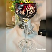 Nachtmann Traube Ruby Wine Glass Traube Cut to Clear Crystal Germany Wine - 1 picture