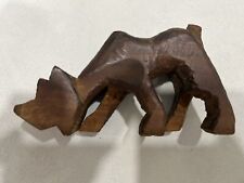 Vintage Hand Carved Wooden Dog Figure Collectible Folk Art picture