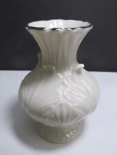 Vintage Lenox Porcelain Elfin Collection Sculptured Leaves Ivory Cream Bud Vase picture