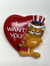 Vintage 1978 I Want You Uncle Sam Garfield Brooch, United Feature Syndicate picture