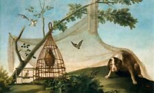 Oil painting Hunting-with-Caged-Birds-Francisco-de-Goya-y-Lucientes-Oil-Painting picture
