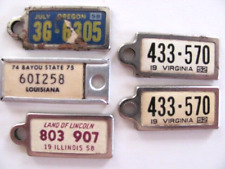 LICENSE PLATE DAV TAG LOT-5, DISABLED AM VETS, OREGON, LOUISIANA, VIRGINIA, ILL picture