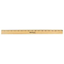 Westcott 05018 Beveled Wooden Ruler with Single Metal Edge 18 Inch picture