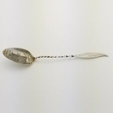 John Whittier Birthplace Haverhill MA Antique Sterling Souvenir Spoon Late 1890s picture